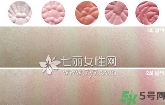 canmake花瓣腮紅色號(hào)對(duì)比圖？canmake五色花瓣腮紅試色