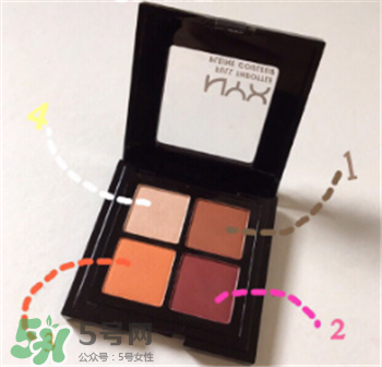 NYX鉚釘盤日常妝容教程 NYX color riot眼影盤教程