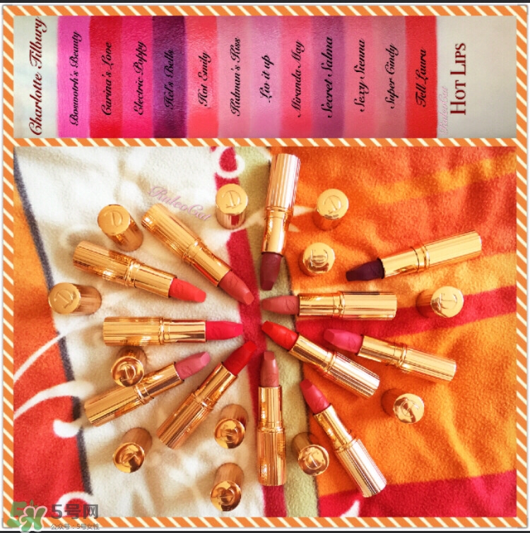 charlotte tilbury hot lips口紅色號(hào)_試色圖