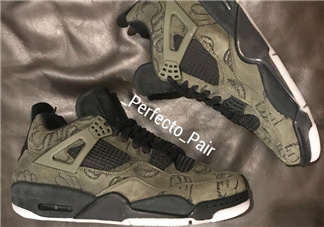 kaws與air jordan 4聯(lián)名橄欖綠版本實物什么樣？