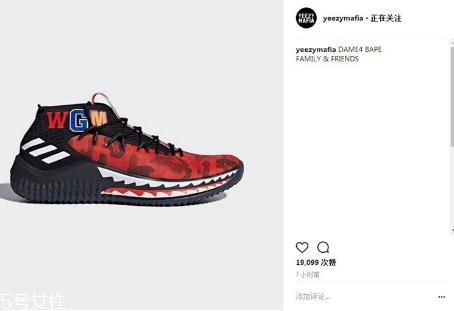 bape與adidas dame 4聯(lián)名有哪幾款_多少錢？